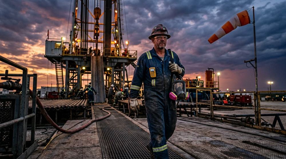 Gas detection equipment used for H2S awareness in oil and gas operations